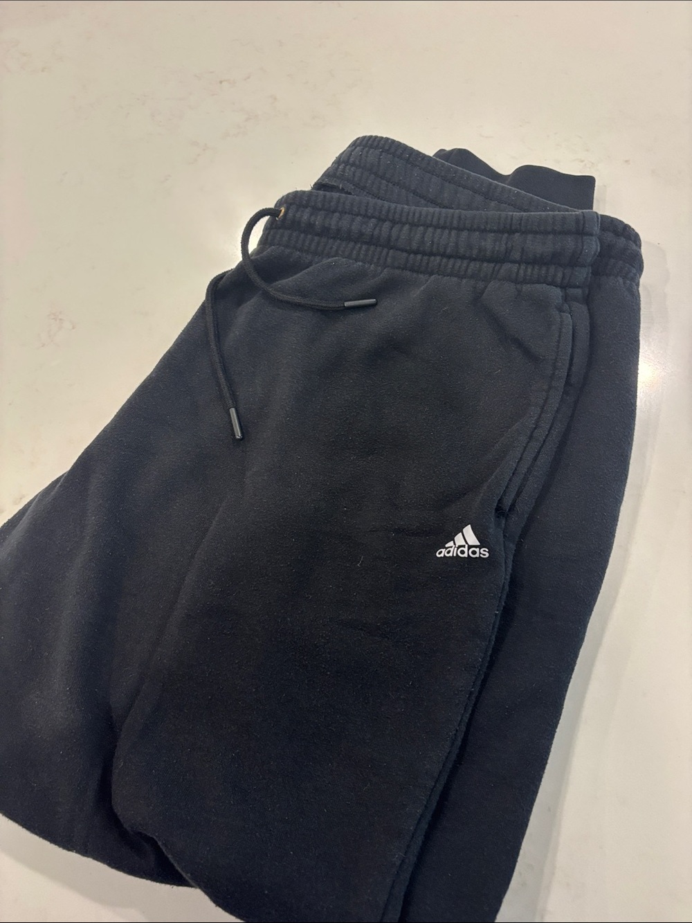 adidas women’s Black Jogger Sweatpants with White Logo